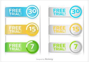 Gratis Trial Vector Knappar