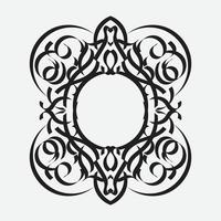 Vektor-Vintage-Randrahmen-Gravur mit Retro-Ornament-Muster im dekorativen Design im antiken Rokoko-Stil vektor