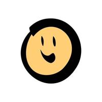 Emoji-Symbol, lustiges Gesicht. Illustration für Druck, Hintergründe, Umschläge, Verpackungen, Grußkarten, Poster, Aufkleber, Textil- und Saisondesign. isoliert auf weißem Hintergrund. vektor
