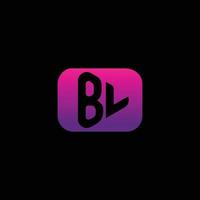 bl logo kreativ modern minimal alfabetet bl första bokstaven märke monogram redigerbar i vektorformat vektor