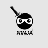 geometrisk logotyp, ninjaikon, enkel, unik och modern vektor