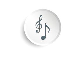 modernes Musikplayer-Symbol isoliert auf weißem Hintergrund vektor