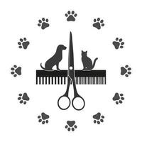 hundar grooming och katter illustration. vektor