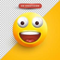 3D-Emoji mit schockiertem Ausdruck vektor