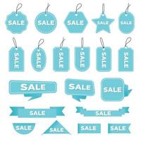 Sammlung Hang-Tag-Verkauf, Preisschild für hängende Angebote, Verkaufsetikett. Illustrationsvektor. isolierter Hintergrund vektor