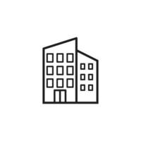 Gebäude-Icon-Vektor-Logo-Design-Vorlage vektor