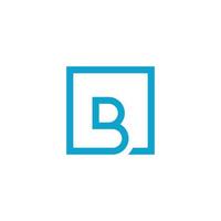 b Anfangsbuchstabe Logo Design Vektorkonzept vektor