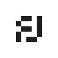fl eller lf första bokstaven logotyp design vektor