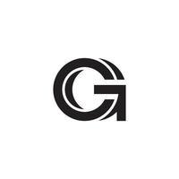 cg oder gc anfangsbuchstabe logo design vektor