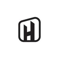 första bokstaven h vektor logotyp designkoncept.