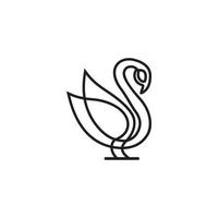 Schwan-Logo-Design-Vektor-Konzept. Schwan-Symbol vektor