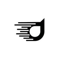 Buchstabe d-Logo-Technologie-Vektor-Logo-Design. vektor
