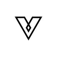 buchstabe v oder vv logo design template vector