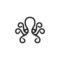 abstrakte Linie Oktopus-Vektor-Logo-Design-Konzept. vektor