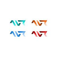 Vektorgrafik der anfänglichen avr-Logo-Designvorlage vektor