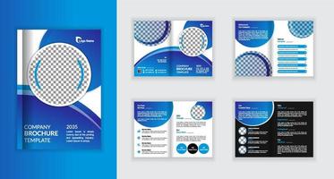 Firmenprofil-Broschüren-Vorlagen-Layout-Design mehrseitiges Corporate-Business-Broschüren-Vorlagen-Design vektor