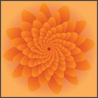 blommig orange design vektor