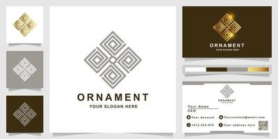 Ornament-Logo-Vorlage mit Visitenkarten-Design. vektor