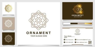 Ornament-Logo-Vorlage mit Visitenkarten-Design. vektor