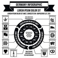 Tyskland infographic, enkel stil vektor