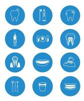 tandvård ikoner samling vektor