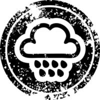 Regenwolke beunruhigt Symbol vektor