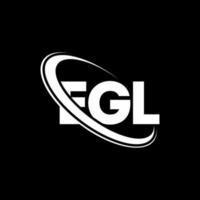 egl logotyp. egl brev. egl brev logotyp design. initialer egl logotyp länkad med cirkel och versaler monogram logotyp. egl typografi för teknik, företag och fastighetsmärke. vektor