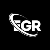 EGR-Logo. EGR-Brief. Egr-Brief-Logo-Design. Initialen egr-Logo verbunden mit Kreis und Monogramm-Logo in Großbuchstaben. egr-typografie für technologie-, geschäfts- und immobilienmarke. vektor