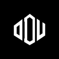 odu-Buchstaben-Logo-Design mit Polygonform. odu Polygon- und Würfelform-Logo-Design. odu Sechseck-Vektor-Logo-Vorlage in weißen und schwarzen Farben. Odu-Monogramm, Geschäfts- und Immobilienlogo. vektor