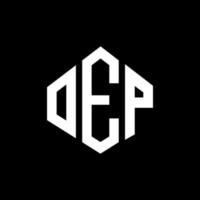 oep-Buchstaben-Logo-Design mit Polygonform. oep Polygon- und Würfelform-Logo-Design. oep Sechseck-Vektor-Logo-Vorlage in weißen und schwarzen Farben. oep-monogramm, geschäfts- und immobilienlogo. vektor
