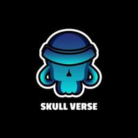 skull vers logotyp spel vektor