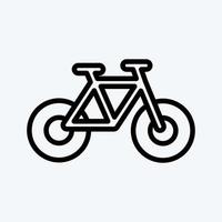ikonen cykling. lämplig för utbildning symbol. linjestil. enkel design redigerbar. designmall vektor. enkel illustration vektor