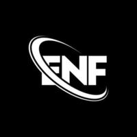 enf-Logo. enf-Brief. enf-Brief-Logo-Design. Initialen enf-Logo verbunden mit Kreis und Monogramm-Logo in Großbuchstaben. enf Typografie für Technologie-, Geschäfts- und Immobilienmarke. vektor