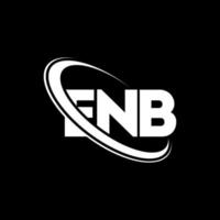 enb logotyp. enb bokstav. enb bokstavslogotypdesign. initialer enb logotyp länkad med cirkel och versaler monogram logotyp. enb typografi för teknik, företag och fastighetsmärke. vektor