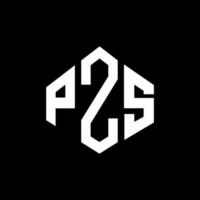 pzs bokstavslogotypdesign med polygonform. pzs polygon och kubformig logotypdesign. pzs hexagon vektor logotyp mall vita och svarta färger. pzs monogram, affärs- och fastighetslogotyp.