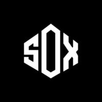 Sox-Buchstaben-Logo-Design mit Polygonform. sox-polygon- und würfelform-logo-design. sox Hexagon-Vektor-Logo-Vorlage in weißen und schwarzen Farben. Sox-Monogramm, Geschäfts- und Immobilienlogo. vektor