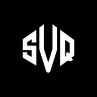 SVQ-Brief-Logo-Design mit Polygonform. svq Polygon- und Würfelform-Logo-Design. svq Sechseck-Vektor-Logo-Vorlage in weißen und schwarzen Farben. SVQ-Monogramm, Geschäfts- und Immobilienlogo. vektor