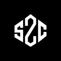 szc-Buchstaben-Logo-Design mit Polygonform. szc Polygon- und Würfelform-Logo-Design. szc Sechseck-Vektor-Logo-Vorlage in weißen und schwarzen Farben. szc-Monogramm, Geschäfts- und Immobilienlogo. vektor