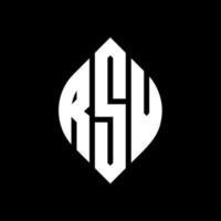 rsv-Kreisbuchstaben-Logo-Design mit Kreis- und Ellipsenform. rsv ellipsenbuchstaben mit typografischem stil. Die drei Initialen bilden ein Kreislogo. rsv-Kreis-Emblem abstrakter Monogramm-Buchstaben-Markierungsvektor. vektor