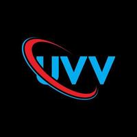 uvv logotyp. uvv brev. uvv bokstavslogotyp design. initialer uvv logotyp länkad med cirkel och versaler monogram logotyp. uvv typografi för teknik, företag och fastighetsmärke. vektor