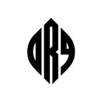 Orq-Kreis-Buchstaben-Logo-Design mit Kreis- und Ellipsenform. orq Ellipsenbuchstaben mit typografischem Stil. Die drei Initialen bilden ein Kreislogo. Orq-Kreis-Emblem abstrakter Monogramm-Buchstaben-Markierungsvektor. vektor