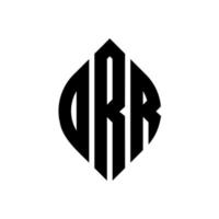 Orr-Kreis-Buchstaben-Logo-Design mit Kreis- und Ellipsenform. oder Ellipsenbuchstaben mit typografischem Stil. Die drei Initialen bilden ein Kreislogo. orr-Kreis-Emblem abstrakter Monogramm-Buchstaben-Markenvektor. vektor