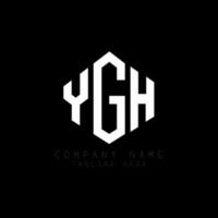 ygh-Buchstaben-Logo-Design mit Polygonform. ygh Polygon- und Würfelform-Logo-Design. ygh Sechseck-Vektor-Logo-Vorlage in weißen und schwarzen Farben. ygh-monogramm, geschäfts- und immobilienlogo. vektor