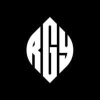 Rgy-Kreis-Buchstaben-Logo-Design mit Kreis- und Ellipsenform. rgy ellipsenbuchstaben mit typografischem stil. Die drei Initialen bilden ein Kreislogo. Rgy Circle Emblem abstrakter Monogramm-Buchstabenmarkierungsvektor. vektor