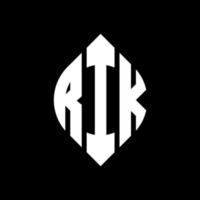 rik cirkel bokstavslogotyp design med cirkel och ellipsform. rik ellips bokstäver med typografisk stil. de tre initialerna bildar en cirkellogotyp. rik cirkel emblem abstrakt monogram brev märke vektor. vektor