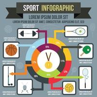 Sport-Infografik, flacher Stil vektor