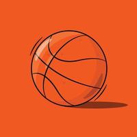 flacher vektor der basketball-symbolillustration