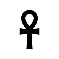 Ankh-Symbol, altägyptisches Amulett, gelbe Symbolfarbe, Vektorillustration vektor