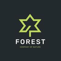 vektor logo design, blad av ett träd, grön miljö illustration