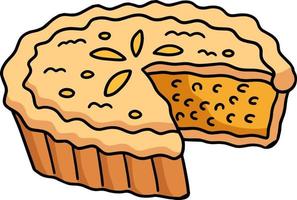 Kürbiskuchen-Cartoon farbige Clipart-Illustration vektor